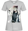 Women's T-shirt Anime boy grey фото