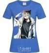 Women's T-shirt Anime boy royal-blue фото