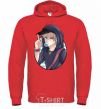 Men`s hoodie Boy with bubble gum bright-red фото