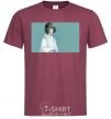 Men's T-Shirt Spirited away anime characters burgundy фото