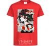 Kids T-shirt Anime fish and girl red фото