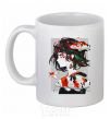 Ceramic mug Anime fish and girl White фото