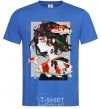 Men's T-Shirt Anime fish and girl royal-blue фото