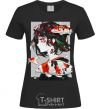 Women's T-shirt Anime fish and girl black фото