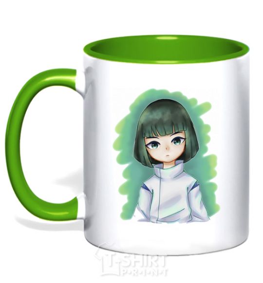 Mug with a colored handle Haku kelly-green фото
