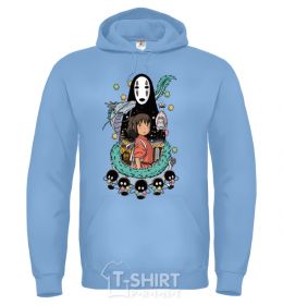 Men`s hoodie Gone with the ghosts sky-blue фото