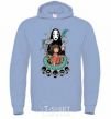 Men`s hoodie Gone with the ghosts sky-blue фото