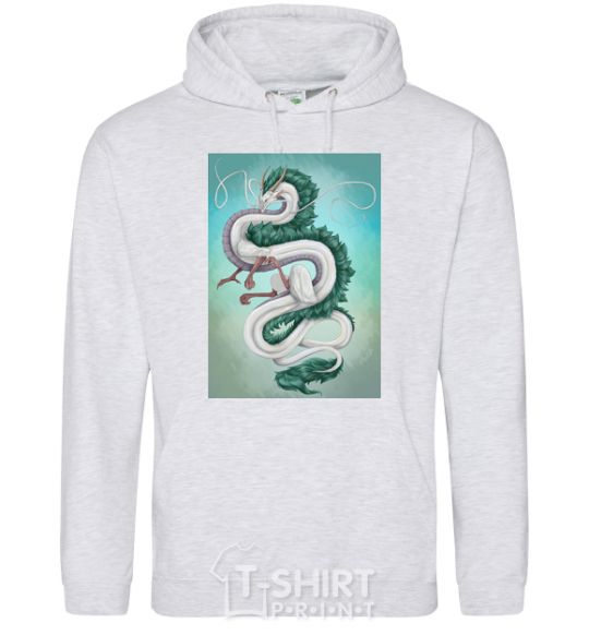 Men`s hoodie Haku the dragon sport-grey фото