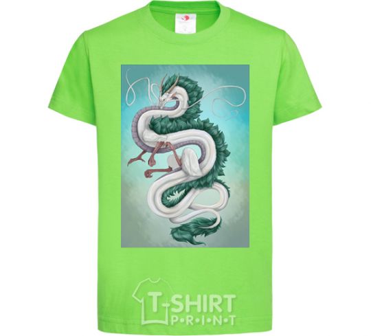 Kids T-shirt Haku the dragon orchid-green фото