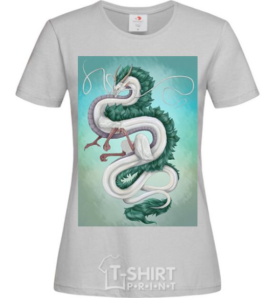 Women's T-shirt Haku the dragon grey фото