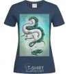 Women's T-shirt Haku the dragon navy-blue фото