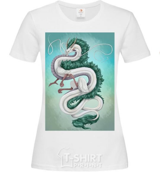 Women's T-shirt Haku the dragon White фото