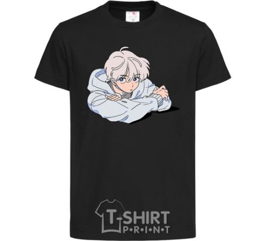 Kids T-shirt Anime art boy black фото