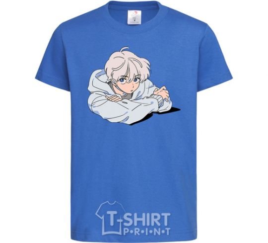 Kids T-shirt Anime art boy royal-blue фото