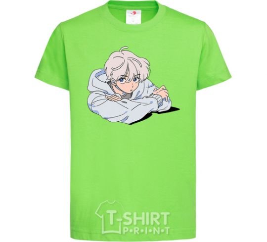 Kids T-shirt Anime art boy orchid-green фото