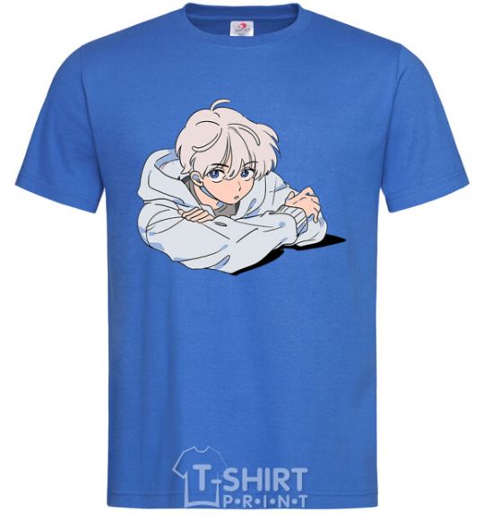 Men's T-Shirt Anime art boy royal-blue фото