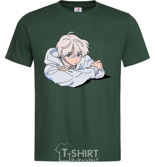 Men's T-Shirt Anime art boy bottle-green фото