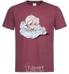 Men's T-Shirt Anime art boy burgundy фото