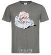 Men's T-Shirt Anime art boy dark-grey фото