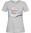 Women's T-shirt Anime art boy grey фото