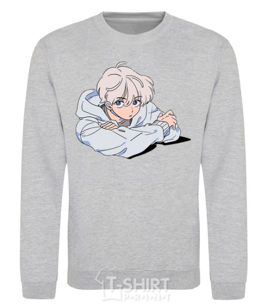 Sweatshirt Anime art boy sport-grey фото