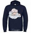 Men`s hoodie Anime art boy navy-blue фото