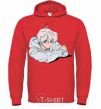 Men`s hoodie Anime art boy bright-red фото