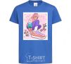 Kids T-shirt Anime girl art royal-blue фото