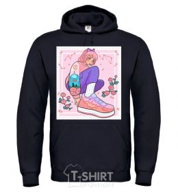 Men`s hoodie Anime girl art black фото