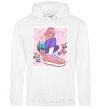 Men`s hoodie Anime girl art White фото