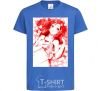 Kids T-shirt Girl anime art red royal-blue фото