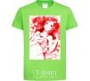 Kids T-shirt Girl anime art red orchid-green фото