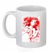 Ceramic mug Girl anime art red White фото