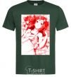 Men's T-Shirt Girl anime art red bottle-green фото