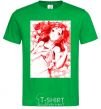 Men's T-Shirt Girl anime art red kelly-green фото