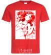 Men's T-Shirt Girl anime art red red фото