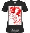 Women's T-shirt Girl anime art red black фото