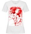 Women's T-shirt Girl anime art red White фото