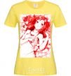 Women's T-shirt Girl anime art red cornsilk фото