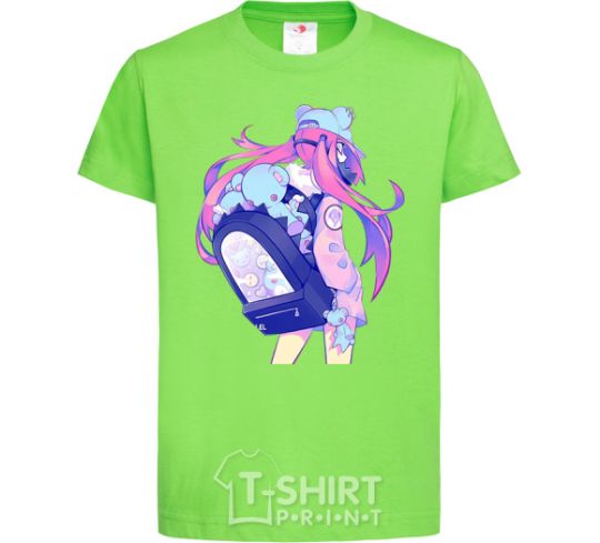 Kids T-shirt Girl's anime back orchid-green фото