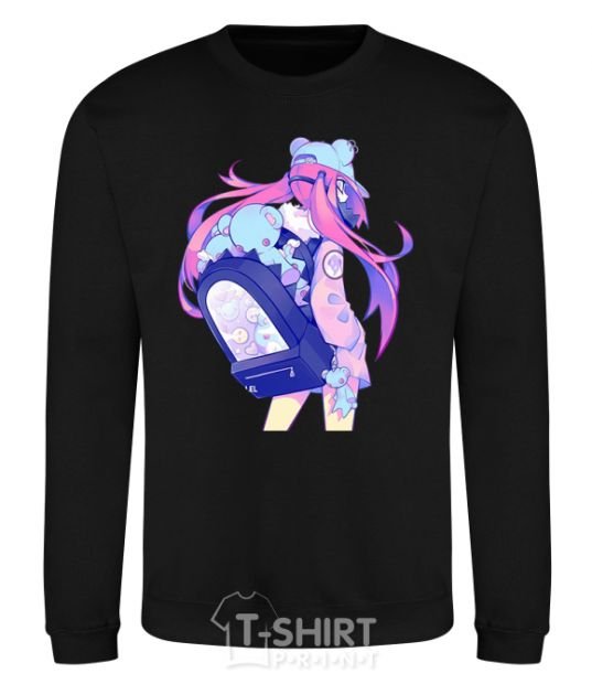 Sweatshirt Girl's anime back black фото