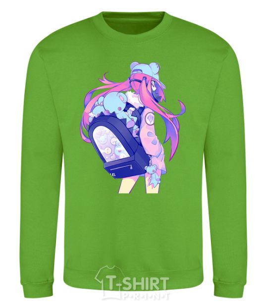 Sweatshirt Girl's anime back orchid-green фото