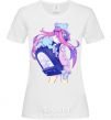 Women's T-shirt Girl's anime back White фото