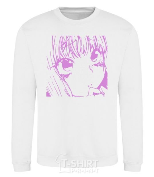 Sweatshirt The anime girl is pink White фото
