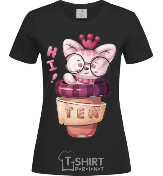 Women's T-shirt Hi tea black фото