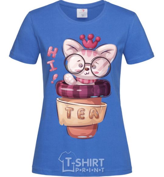 Women's T-shirt Hi tea royal-blue фото