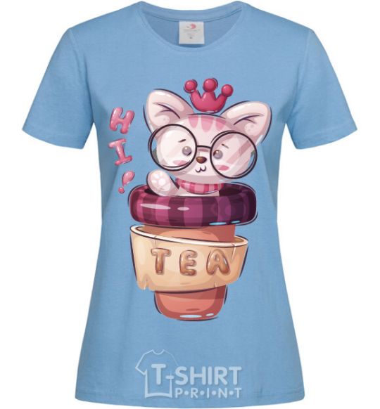 Women's T-shirt Hi tea sky-blue фото