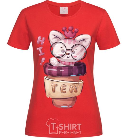 Женская футболка Hi tea Красный фото