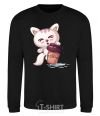 Sweatshirt Coffee kitten black фото