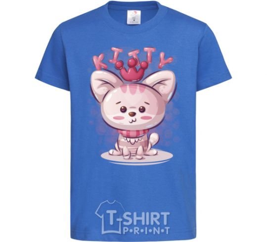 Kids T-shirt Kitty royal-blue фото